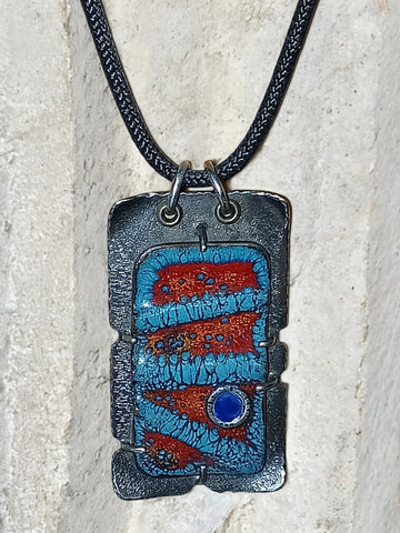 Enamel and Stainless Steel Necklace