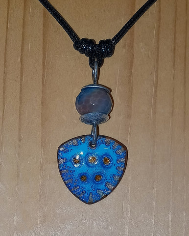 Enamel and Agate Necklace