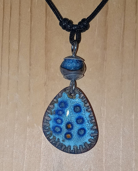 Enamel and Agate Necklace