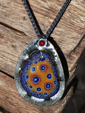 Enamel and Carnelian Necklace