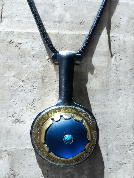 Cobalt Blue Sea Glass and Turquoise Necklace