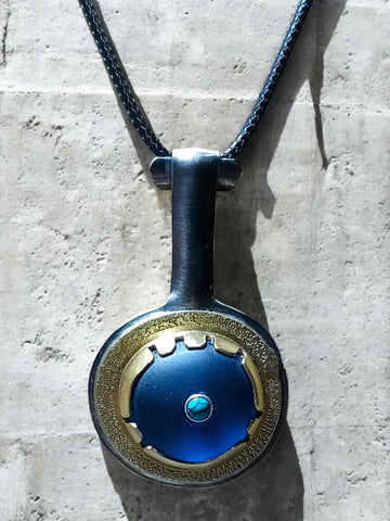 Cobalt Blue Sea Glass and Turquoise Necklace