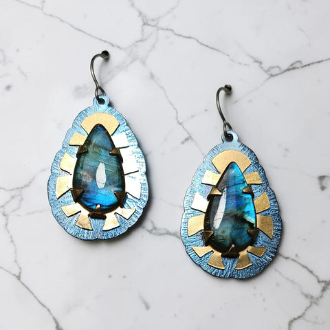 Luminous Collection Labradorite Earrings
