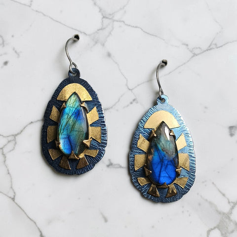 Luminous Collection Labradorite Earrings