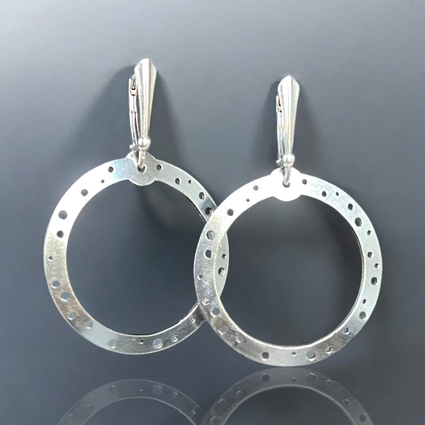 Industrial Bauhaus Hoop Earrings