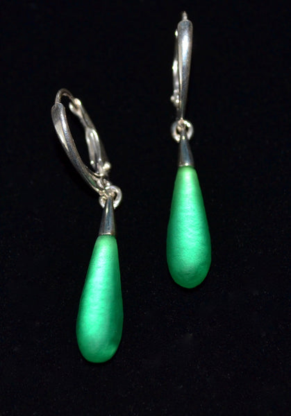 Emerald Green Globe Earrings