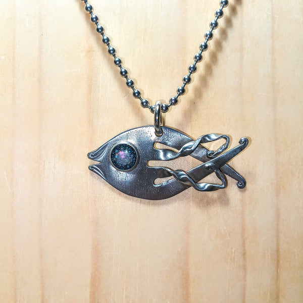 Big Eyed Fork Fish Pendant