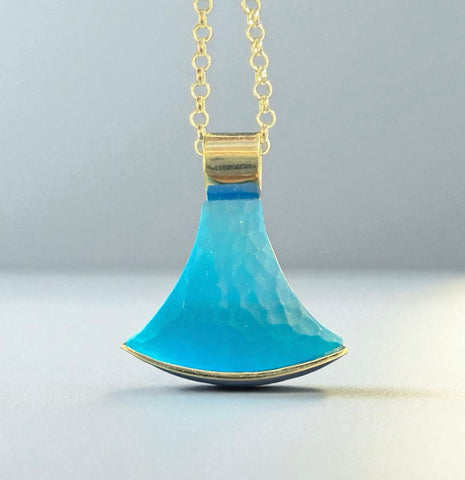 Medium Blue Axe Pendant