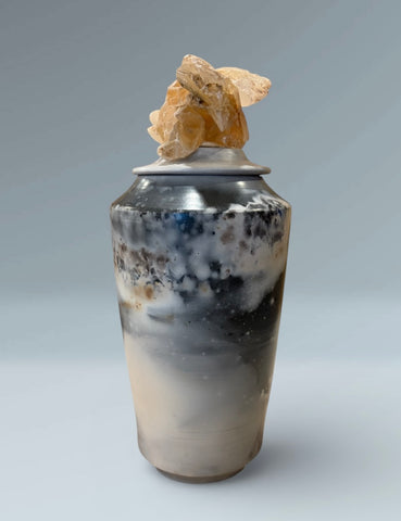 Golden Calcite Amber Moon