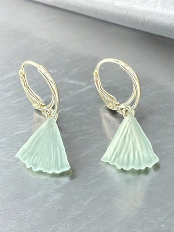 Fan Earrings - Ice Blue