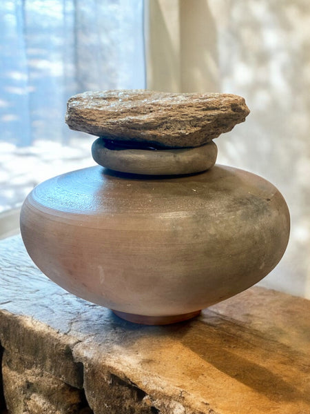 Mini Jar with Mica Stone