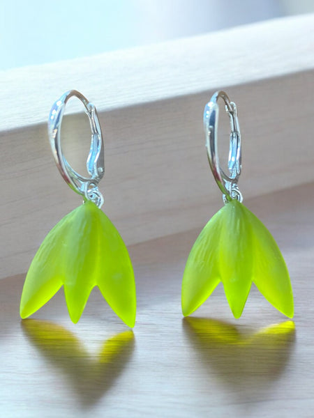 NEW - Chartreuse Tulip Earrings