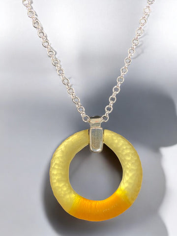 Gold Circle Glass Pendant