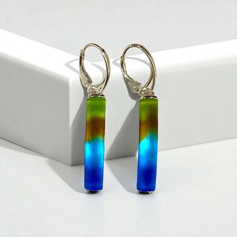 Half Long Peacock Earrings