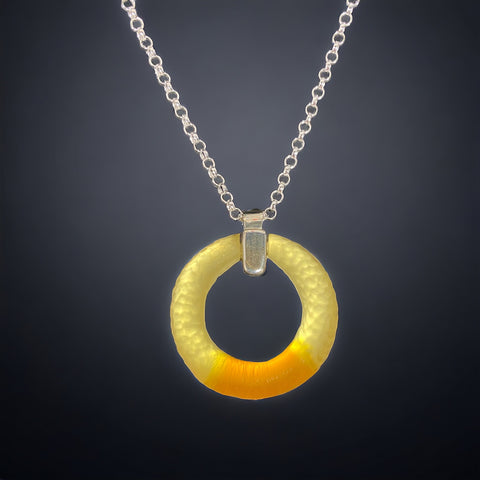 Gold Circle Glass Pendant