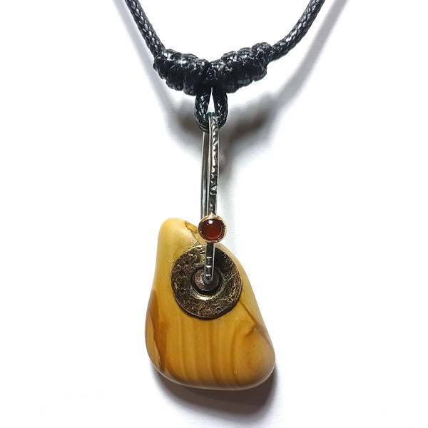 Picture Jasper and Carnelian Necklace
