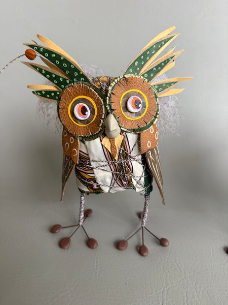 Green/Brown Owl by Joyce Curvin