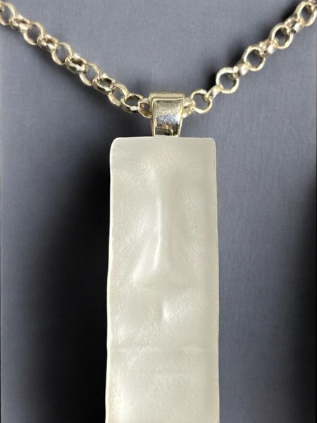 White Face Glass Necklace