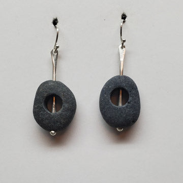 Sterling Basalt Earrings