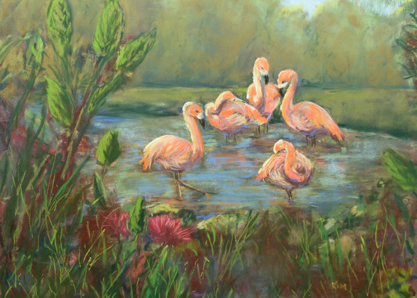 A Flamboyance of Flamingos by Kim Wilder-Hinson