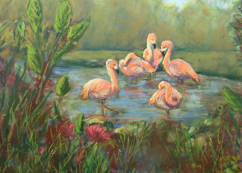 A Flamboyance of Flamingos by Kim Wilder-Hinson