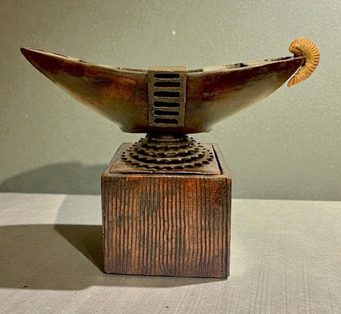 Vintage Ceramic Boat with Gear