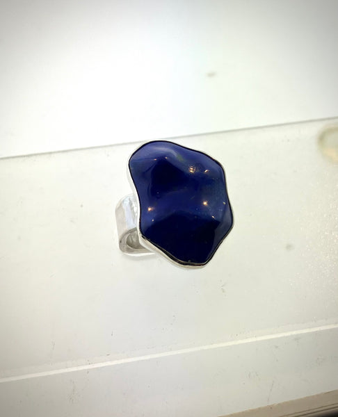 Bold Lapis and Sterling Silver Ring