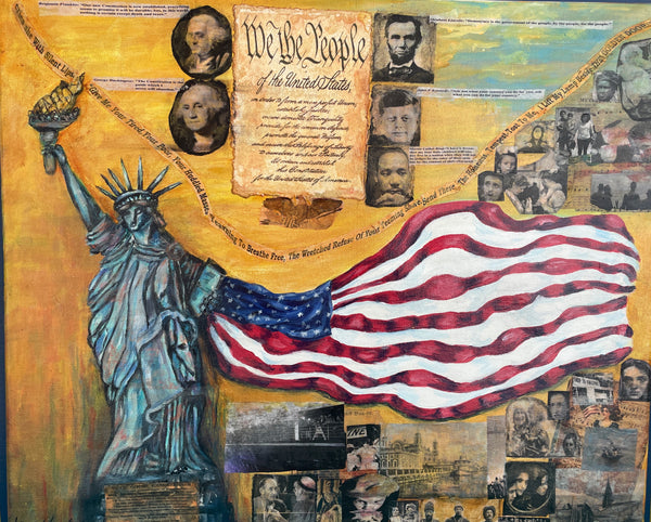 Mother of Exiles Welcomes You to America by Mary Silvia