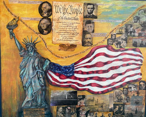 Mother of Exiles Welcomes You to America by Mary Silvia