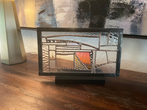 Vinny's Mini Stained Glass on Wood Base #2