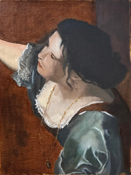 Self-portrait (detail) as the Allegory of Painting after Gentileschi