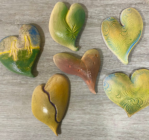 4”-5” Ceramic Hearts