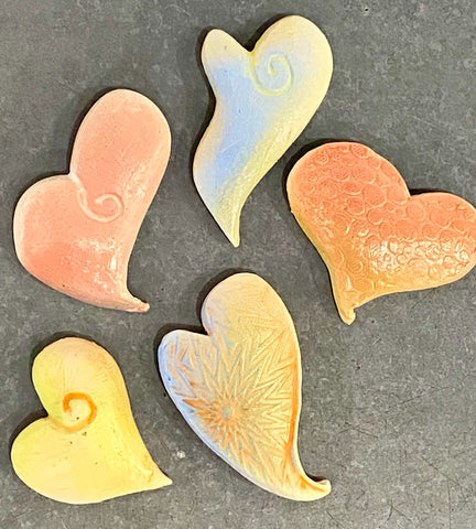 2”- 3” Ceramic Hearts